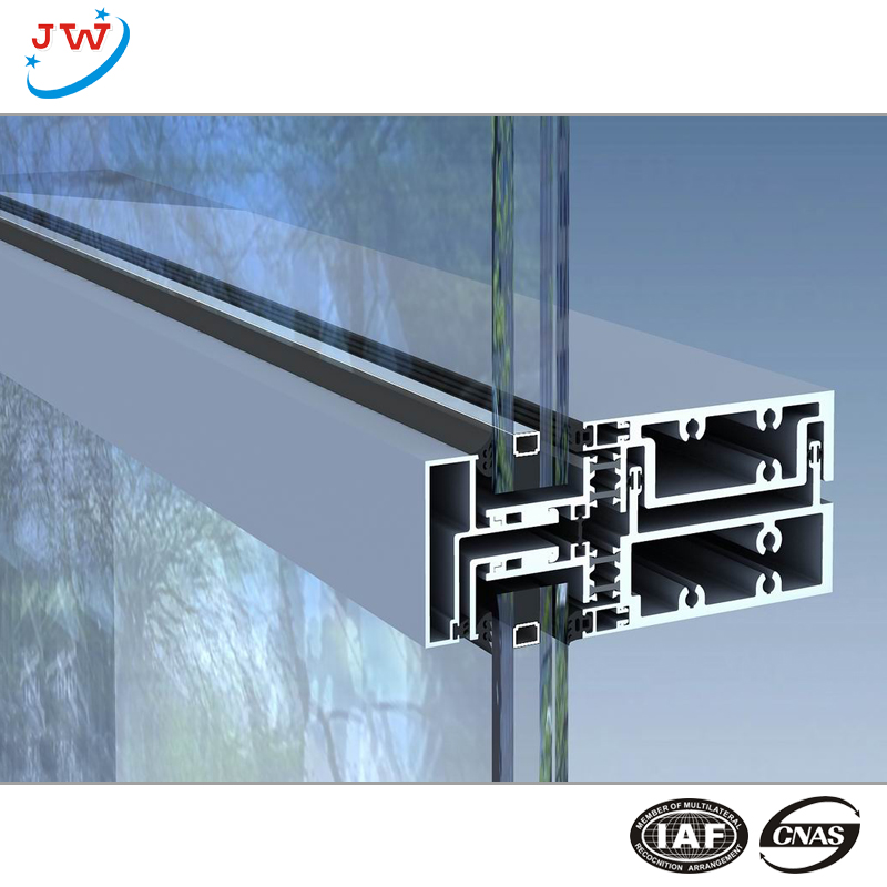 glazed aluminum curtain wall